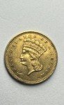 1861 G$1 Princess Head Gold Dollar Coin
