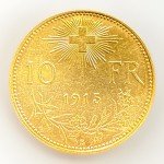 1915 Switzerland Helvetia 10 Francs Gold Coin