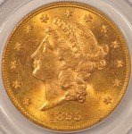 1895 $20 Gold Double Eagle Coin MS61 CAC
