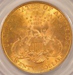 1895 $20 Gold Double Eagle Coin MS61 CAC