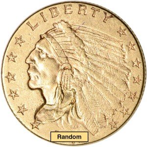 US Gold Indian Head Quarter Eagle Coin