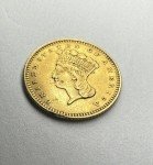 1861 G$1 Princess Head Gold Dollar Coin