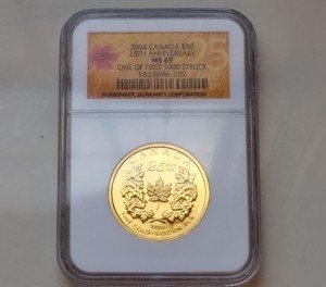 2004 Canada $50 Gold Maple Leaf Coin MS69