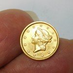 1850s U.S. $1 Gold Coin Earrings - $210
