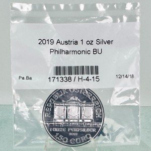 2019 Austrian Philharmonic 1oz Silver Coin