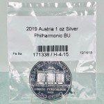 2019 Austrian Philharmonic 1oz Silver Coin