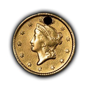 1851 Liberty Head Gold Dollar Coin