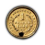 1851 Liberty Head Gold Dollar Coin