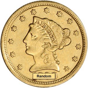 US Gold Liberty Head Quarter Eagle Coin