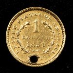 1851 Liberty Head Gold Dollar Coin
