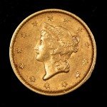1852 Liberty Head Gold Dollar Coin - AU Quality