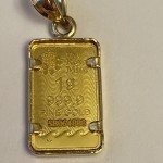 1g Gold Bar 999.9 Fine Britannia in Bezel