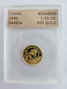 1990 Large Date China Gold Panda Coin