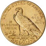 US Gold Indian Head Quarter Eagle Coin - 2.5$