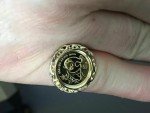 Chinese Panda Coin Charm 14K Gold Ring
