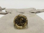 Chinese Panda Coin Charm 14K Gold Ring