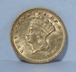 1874-P Type III Indian Princess Gold Coin