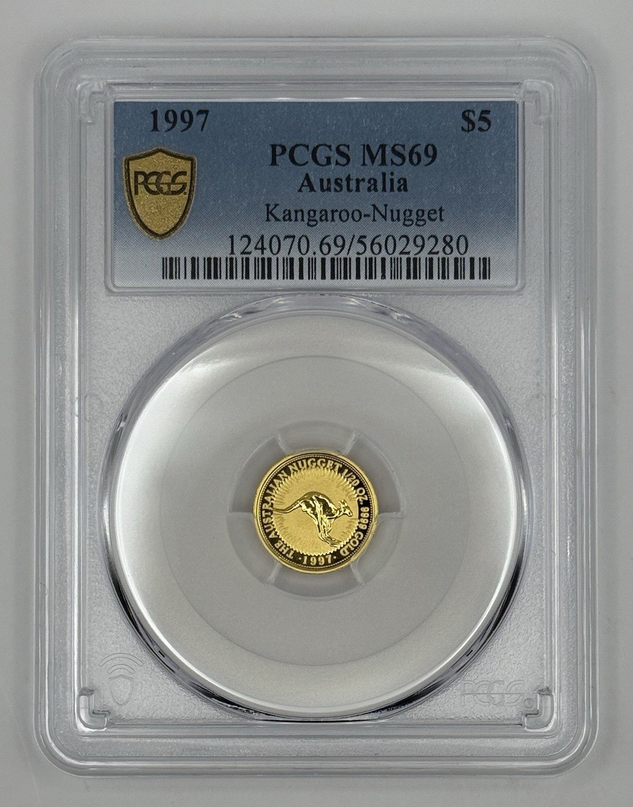 1997 $5 Australia 1/20 Oz Gold Kangaroo Coin