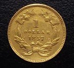 1857 Indian Princess Gold Dollar Coin