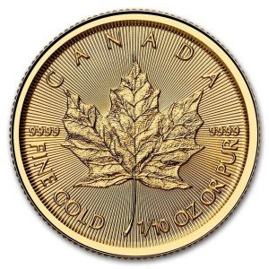2025 Canada Gold Maple Leaf 1/10 oz Coin