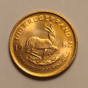 1982 South Africa Gold Krugerrand 1/10 oz