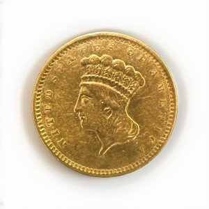 1856 Princess Head $1 Gold Coin