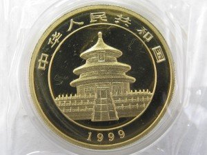 1999 China 1oz Gold Panda Coin - Rare!