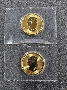 2017 Canada Gold Maple Coins - 1/2 oz Total