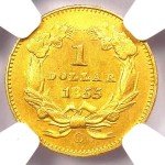 1855-O Type 2 Indian Gold Dollar Coin