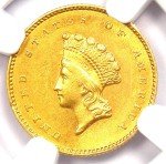 1855-O Type 2 Indian Gold Dollar Coin