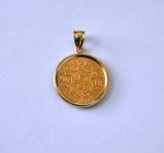 22k Gold Swiss 20 Francs 1913 Pendant