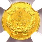 1855-O Type 2 Indian Gold Dollar Coin