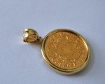 22k Gold Swiss 20 Francs 1913 Pendant