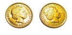 2 British Gold Britannia Coins 1/4 oz Each