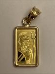 1 Gm Britannia Gold Bar with 14kt Bezel
