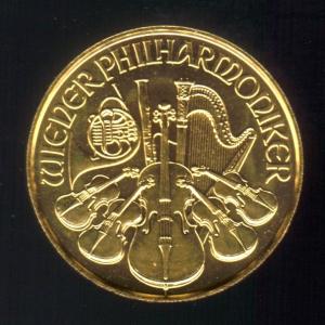 2022 Austrian Gold Philharmonic 1/25 oz Coin