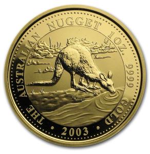 2003 $100 Australian 1 oz Gold Kangaroo Coin