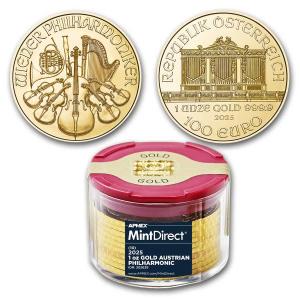 2025 Austria 1 oz Gold Philharmonic Coin Tube