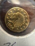 1854 Indian Head Gold Half Dollar Coin