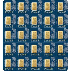 25 x 1g PAMP Suisse Fortuna Gold Bars