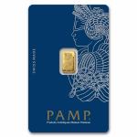 1 Gram PAMP Suisse Gold Bar - Lady Fortuna