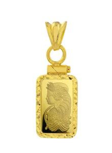 Pamp Suisse Fortuna 1g Gold Bar Pendant