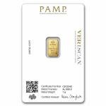 1 Gram PAMP Suisse Gold Bar - Lady Fortuna