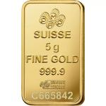 PAMP Suisse Fortuna 5g Gold Bar Pendant