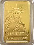 1985 Statue of Liberty 10g .9999 Gold Bar