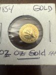 1854 Indian Head Gold Half Dollar Coin