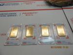 Four 1 oz Gold Bars from Credit Suisse