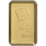 Valcambi Suisse 2.5g Gold Bar - 999.9 Fine