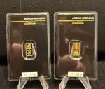 Argor Heraeus 1 Gram Gold Bars - Set of 2
