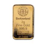 Argor-Heraeus 2 Gram Gold Bar in Assay
